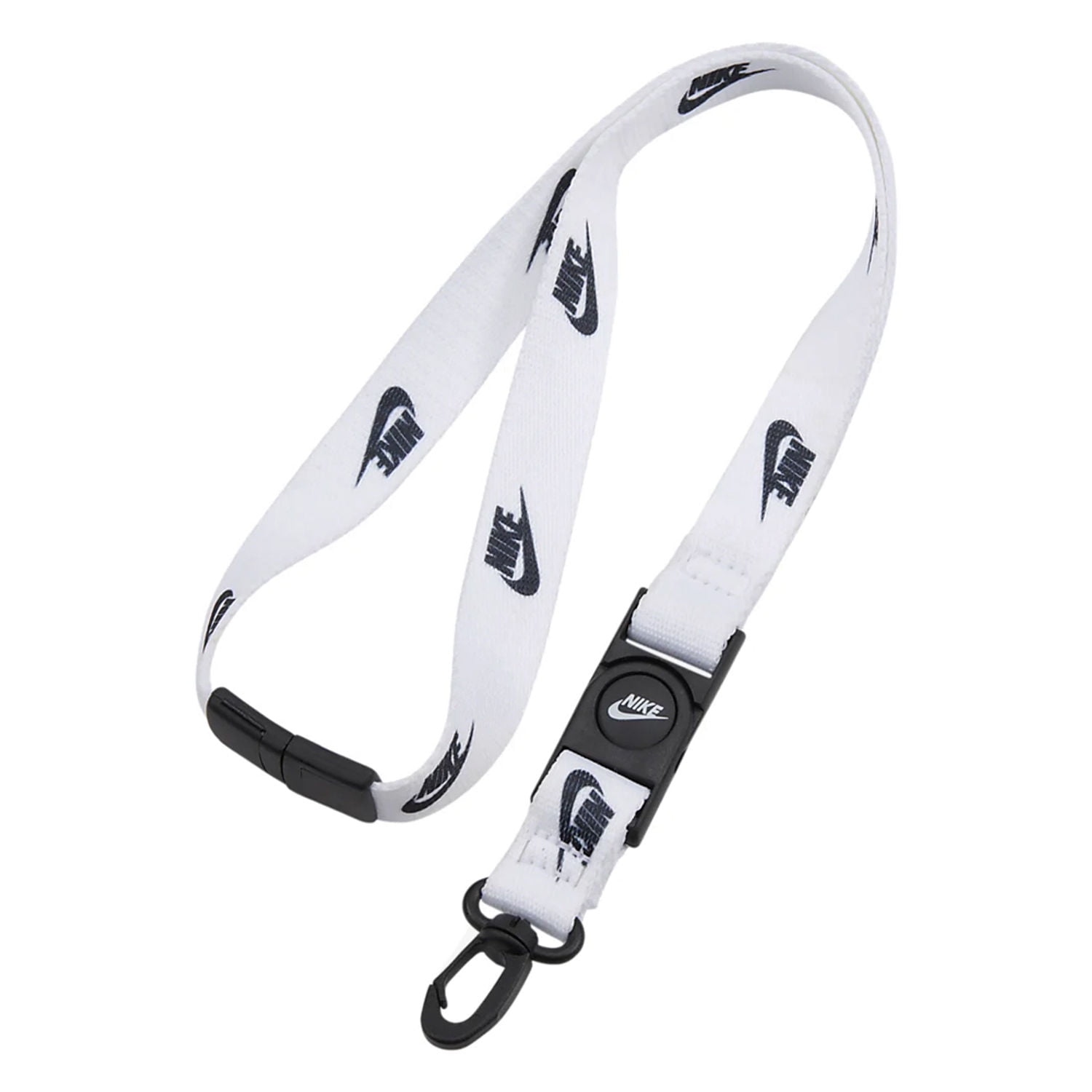 black and white nike lanyard