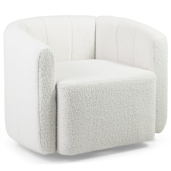Giantex 360° Swivel Accent Chair, Round Arm Chair for Reading, Office, Home