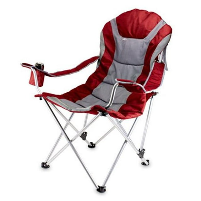 Chaise de Camping Inclinable - Rouge