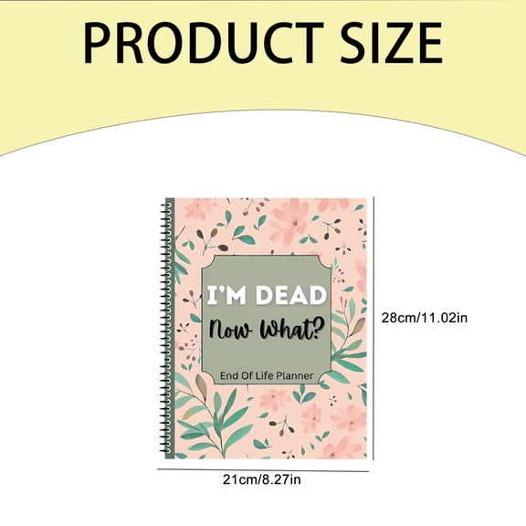 Clearance Sale! 1PC Final Wishes Planner, Guided Notebook for End-of-Life Organizing & Records, Paper for Home & Office, (One Size, Black)
