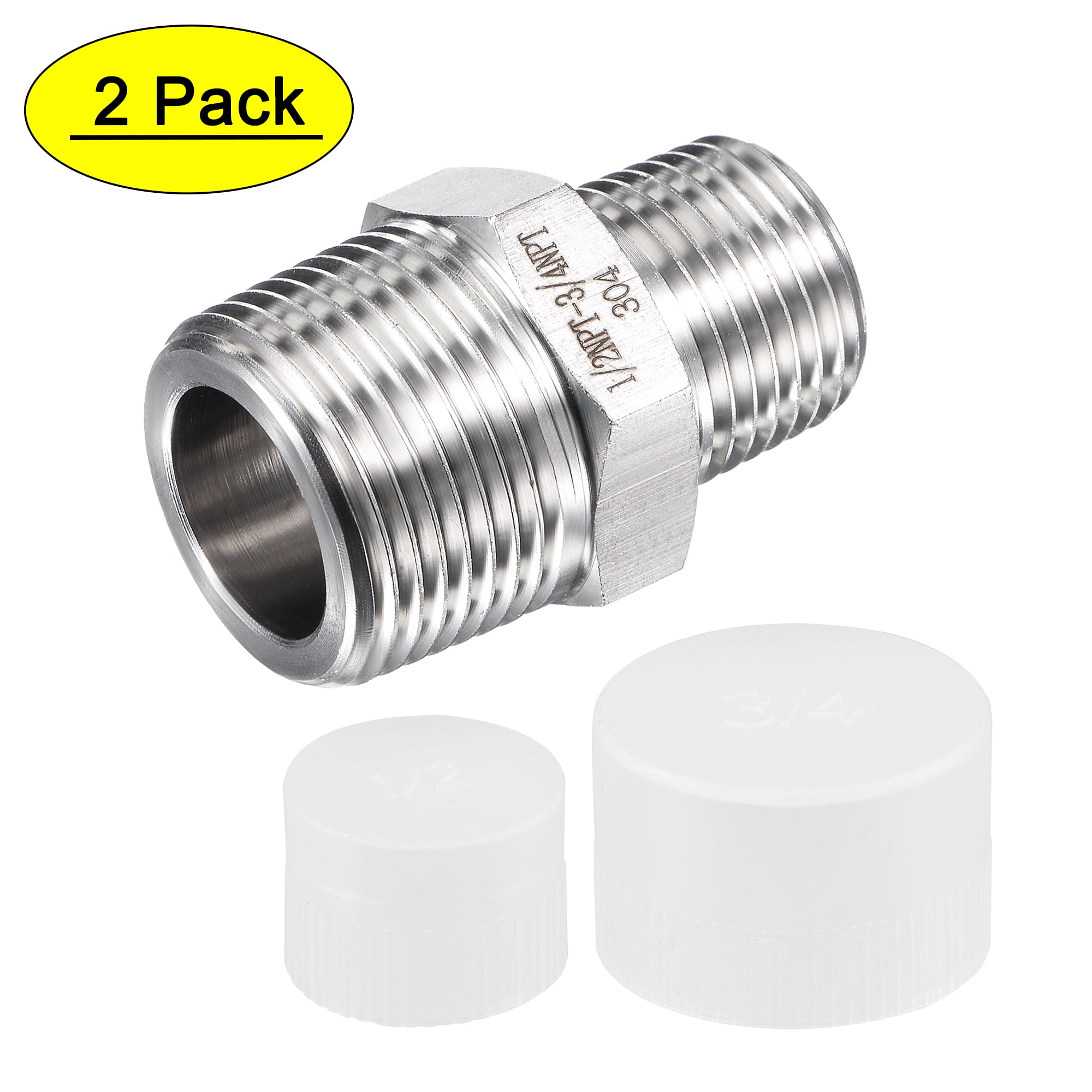 1/2"-2" Male Thread Pipe Fitting Single Male Stainless Steel SS 304 NPT Hot 1/2"-2" Male Thread Pipe Fitting Single Male Stainless Steel SS 304 NPT Hot