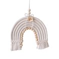 thumbnail image 1 of Macramé Arco Iris adorno colgante en la pared decoración artística del hogar tapiz pequeño para habitación, 1 of 1