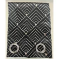 thumbnail image 3 of Set of 2, Harley Grommet Top Blackout Curtains with Metallic Foil Geometric Design, 84" Long, 3 of 3