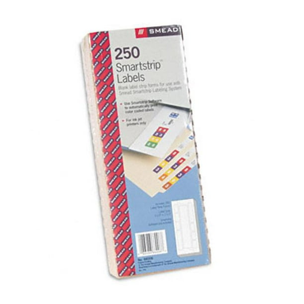 Smead 66006 Kit d'Étiquettes de Recharge Smartstrip 250 Formulaires d'Étiquettes