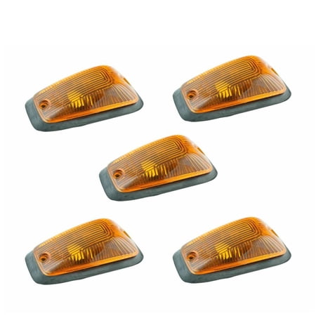 Cab Roof Parking Marker Clearance Lights 5PC Kit For 98-00 K3500 Truck
