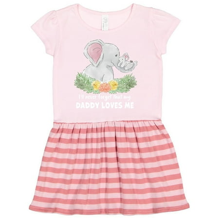 

Inktastic I ll Never Forget That my Daddy Loves Me Cute Elephants Gift Toddler Girl Dress