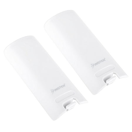 Insten 2 PCS White Wireless Controller Battery Cover Case for Nintendo Wii / Wii U