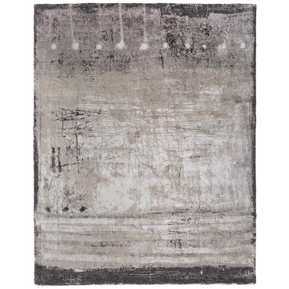 HomeRoots 616983 12 x 15 ft. Gray, Ivory & Taupe Abstract Distressed Rectangle Area Rug