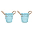 thumbnail image 1 of 2Pcs Iron Succulents Planter Decorative Flowerpots Balcony Flower Buckets, 1 of 8