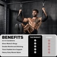 thumbnail image 3 of Hanging Ab Straps, for Pull Up Bar Core Training Leg Raises Home Gym Exercise Equipment, Black, 3 of 7