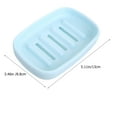 thumbnail image 2 of Hytrove Household Soap Dish Soap Container Sky-Blue PP 6Pcs, 2 of 7