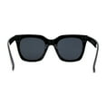 thumbnail image 3 of Womens Studious Hipster Thick Horn Rim Sunglasses All Solid Black, 3 of 4