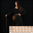 thumbnail image 2 of Mythrojan Medieval Women Dress for LARP SCA Renaissance Fair, Lady Overdress for Cosplay Fantasy Party, Color : Black, Size : Small, 2 of 7