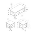thumbnail image 2 of Monarch Specialties Table Set, 3pcs Set, Coffee, End, Side, Accent, Living Room, Laminate, Black, Grey, Transitional, 2 of 4