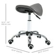thumbnail image 3 of HOMCOM Tabouret de Salon Hydraulique à Roulettes à Hauteur Réglable Chaise Selle Pivotante, 3 of 10