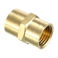 thumbnail image 3 of Brass Pipe Fitting , Equal Coupling Hex , 1/4" NPT ×1/4" NPT Female, 3 of 4