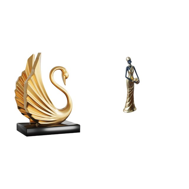 Figura de mujer cisne, colección de esculturas de arte moderno para sala de estar, armario, decoración del hogar, mujeres tribales africanas, decoraci