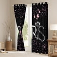 thumbnail image 3 of Homewish Pink Loves Pattern Black Out Curtains,Paris Eiffel Rower Curtains Pack of 2 (42x63 Each),Romantic Valentine'S Day Bedroom Curtains For Girl,Microfiber Bedroom Decor, 3 of 6