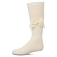 thumbnail image 5 of MeMoi Ribbed Stretch Cotton Bow Trim Knee Sock - Girls - Female, 12, White, 5 of 10
