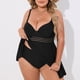 thumbnail image 5 of Traje de Baño de Bikini de Mujer con Estilo de Falda de Borde de Ruffle Tankini, Traje de Baño de Cuerpo Dividido de Cintura Alta para Piscina Y Playa, 5 of 8