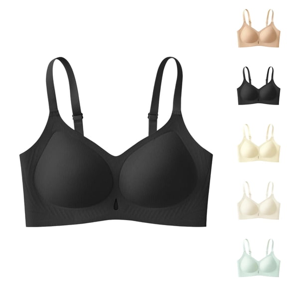 Jelly Bras for Women Seamless Side Support Push Up Bralettes Comfortable Everyday Bra