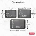 thumbnail image 6 of GoodCook PRO Nonstick Steel 3pc Baking Sheet Set , 17" x 11", 15" x 10" and 9" x 13", Gray, 6 of 10