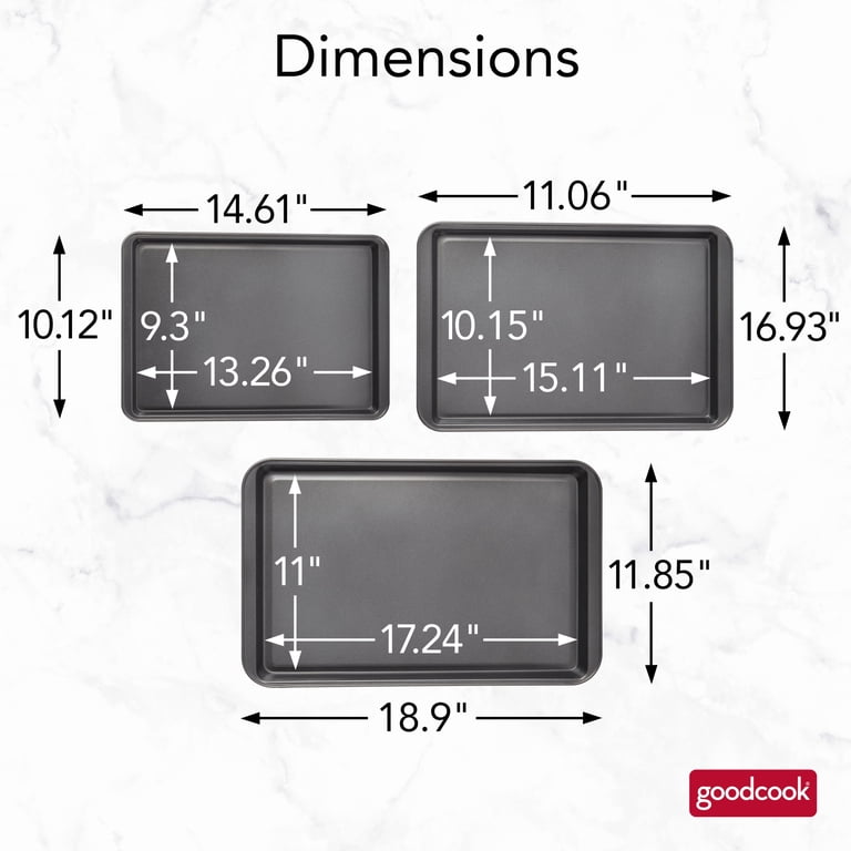 GoodCook Pro Nonstick Baking Sheet Set, 3-Piece photo 5