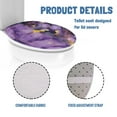 thumbnail image 5 of SEANATIVE Purple Gold Marble Toilet Seat Covers Reusable Bathroom Toilet Cover Soft Flannel Fabric Toilet Cover Warm Cushion Cover Fits Most Toilets Bathroom Decor, 5 of 6