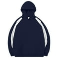 thumbnail image 2 of RYDCOT Mens Casual Retro Hooded Pullover Sweatshirts Casual Long Sleeve Sweatshirt with Pocket Navy, 2 of 4