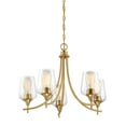 thumbnail image 2 of Octave 5-Light Chandelier in Warm Brass, 2 of 5
