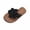 Summer Sandals # Black, variant on Women's Flower Flip Flops Sandals Plus Size Flat Thick Sole Summer Beach Shoes Open Toe Slip On Shoes for Vacation Daily Walking