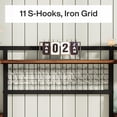 thumbnail image 5 of Tribesigns 5-Tier Bakers Rack: 55" Wide Kitchen Storage Shelf, Microwave Stand with Metal Frame, Coffee Bar Station with 11 Hooks, Rustic Brown, 5 of 7