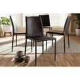 thumbnail image 3 of Set of 4 Baxton Studio Pascha Modern and Contemporary Brown Faux Leather Upholstered Dining Chairs, 3 of 5