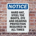 thumbnail image 4 of (2 Pack) Hard Hat Steel Toe Boots Eye OSHA Notice Sign 7 Inch X 10 Inch Plastic Sign, Weather Resistant, UV Protected for Workplace, Business, and Construction Site, Made in the USA, 4 of 8