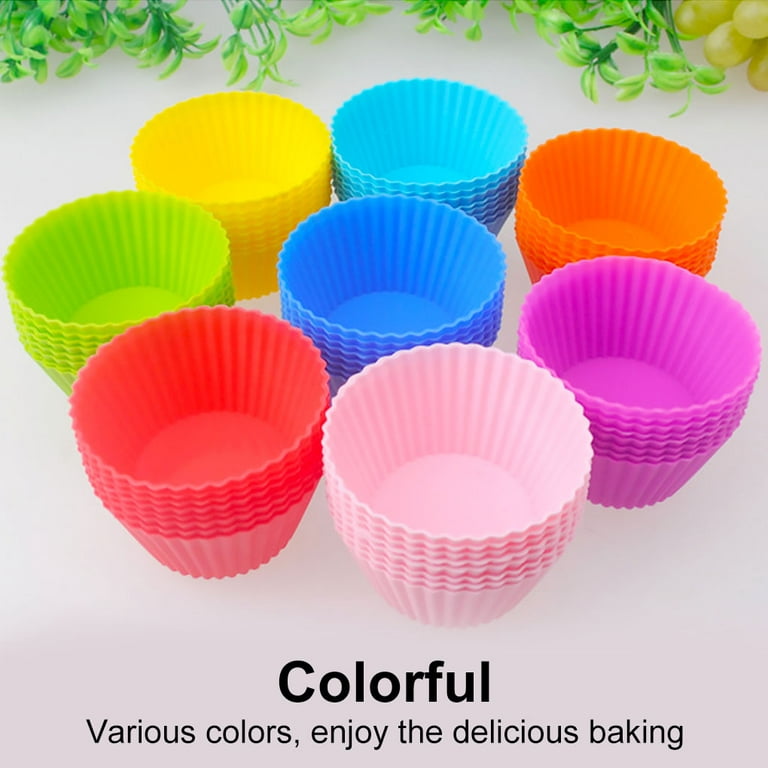 10PCS Non-Stick Baking Cups Silicone Cupcake Kitchen Baking Mold Silicone Muffin  Liners Reusable Cupcake Liners For Muffin Pan - AliExpress