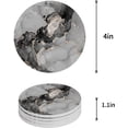 thumbnail image 1 of FMSHPON Marble Texture Black Ink Set of 8 Round Coaster for Drinks, Absorbent Ceramic Stone Coasters Cup Mat with Cork Base for Home Kitchen Room Coffee Table Bar Decor, 1 of 6