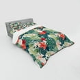 thumbnail image 3 of Ambesonne Leaf Bedding Set 3 Pcs, Nature Crepe Ginger Flower, Twin, Dark Green Green, 3 of 3