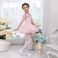 thumbnail image 4 of GYRATEDREAM Girls Ballet Long Sleeve Skirted Leotards with Tutus Skirt Dance Dress Ballerina Outfits 4-14 Years, 4 of 7