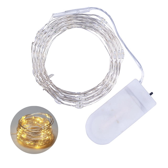 Cadena de lámpara 1 metro 10 LED Cadena de luces de hadas Twistable Lámpara de decoración plegable plegable IP65 Resistencia al agua para Navidad Festival de vacaciones de Navidad DIY Decoración de fi Eccomum Cadena de lámpara