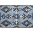 thumbnail image 2 of Addison Rugs Mayfield Premium Machine Washable Transitional Aztec Blue Rectangle Rug, 1'8" x 2'6", 2 of 6