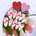 thumbnail image 3 of Exprimidor de uñas Sutaozhi para San Valentín, labios largos de color rojo almendra, 24 unidades, 3 of 7