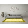thumbnail image 3 of Ahgly Company Indoor Rectangle Abstract Yellow Contemporary Area Rugs, 3' x 5', 3 of 4