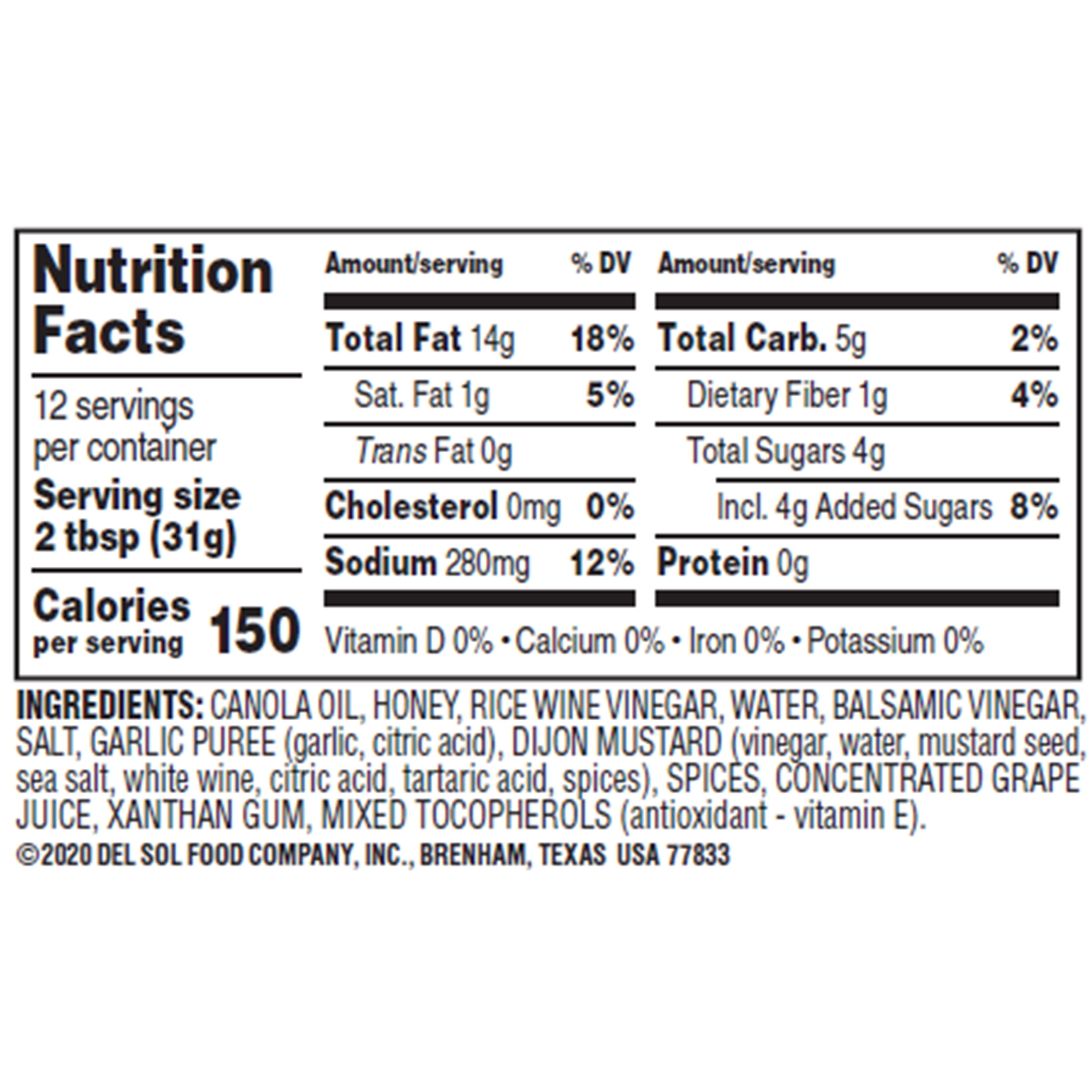 (6 pack) Briannas New American Creamy Balsamic Vinaigrette Dressing, 12 fl oz