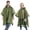 Green, variant on 2-Pack High Visibility Yellow EVA Rain Poncho, Unisex Waterproof Hooded Raincoat for Hiking, Cycling and Emergency