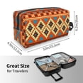 thumbnail image 4 of XMXT Large Capacity Makeup Bag, Retro Tribe Aztec Prints Storage Bags Travel Toiletry Cosmetic Bag for Women Men, 4 of 9