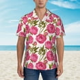 thumbnail image 4 of Fotbe Rose Flowers Hawaiian Shirt for Men Unisex Summer Beach Casual Short Sleeve Cotton Linen Button Down Shirts-3X-Large, 4 of 9