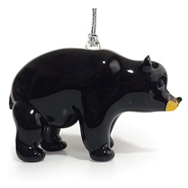 Glassdelights Black Bear Hanging Ornament