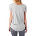 thumbnail image 4 of Ma Croix Womens Scoop Neck Longline Tee Round Bottom T Short Sleeve Modal Shirts, 4 of 6