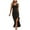 Black, variant on Summer Dresses For Women 2025 Women's Summer Maxi Dress 2025 Casual Boho Sleeveless Spaghetti Strap Smocked Tiered Long Beach Sundresses