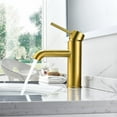 thumbnail image 2 of Tubize Single Hole Single-Handle Bathroom Faucet in Brushed Gold, 2 of 9
